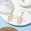 Hollow Eey 201 Stainless Steel Dangle Earrings EJEW-TA00405-3
