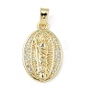 Brass Micro Pave Cubic Zirconia Pendants ZIRC-I356-02G-02-1