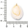 Printed Natural Cowrie Shell Pendants STAS-Z168-03G-02-3