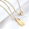 304 Stainless Steel Rolo Chain Pendant Necklaces NJEW-S444-01G-04-1