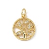 Brass Micro Pave Cubic Zirconia Pendants KK-S337-07G-B-1