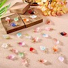 28Pcs 14 Colors Leaf Shape Handmade Lampwork Pendants PALLOY-TA00160-5