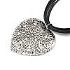 Alloy Pendant Necklaces NJEW-K261-09C-SA-2