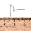 Tarnish Resistant 304 Stainless Steel Flat Round Blank Peg Stud Earring Findings STAS-S028-24-2