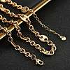 Brass Oval Link Chain Necklaces for Women NJEW-F329-01G-2