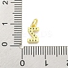 Letter Brass Micro Pave Clear Cubic Zirconia Pendants KK-K354-06G-Z-3