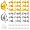 40Pcs 2 Colors Brass Clip-on Earring Findings KK-SP0001-13-1