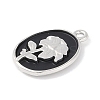 Rack Plating Spray Painted Alloy Pendants PALLOY-F018-14P-01-2