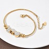 European Style Polymer Clay Rhinestones & 201 Stainless Steel Beaded Bracelets BJEW-G765-01G-01-1