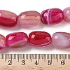 Natural Banded Agate/Striped Agate(Dyed & Heated) Beads Strands G-H324-01C-4