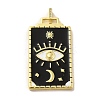 Brass Micro Pave Cubic Zirconia Pendant with Enamel KK-H458-02G-D01-1