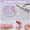 8 Sets 8 Colors Inside Colours Transparent Glass Seed Beads SEED-PH0002-41-4
