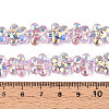 Transparency Electroplate Glass Beads Strands GLAA-T023-38A-03-4