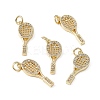 Brass Micro Pave Clear Cubic Zirconia Pendants LS-KK-E068-VB143-4