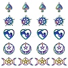 20Pcs 5 Styles 201 Stainless Steel Pendants STAS-YW0002-68-1