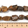 Raw Rough Natural Tiger Eye Beads Strands G-M453-D10-5