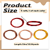 4 Rolls 4 Colors Round Aluminum Wire AW-LP0001-05B-04-2