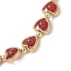 3Pcs Natural Black Onyx & Carnelian & Lapis Lazuli Beads Link Chains Bracelets for Women BJEW-JB13440-5