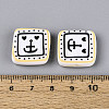 Printed Opaque Resin Beads RESI-N043-10B-4