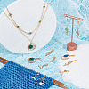 Ocean Theme Mermaid/Shell Pendant Stitch Markers HJEW-AB00417-4
