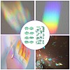 2PCS 2 Styles PVC Stickers Dazzling Color Window Stickers 3D Laser Clouds And Summer Style Shapes Electrostatic Glass Window Stickers JX836A-4