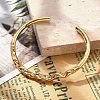 Brass Cuff Bangles for Women BJEW-F482-11G-2
