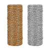2 Rolls 2 Colors Polyester Braided Metallic Cord OCOR-PH0002-82-1
