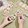 Wood Carved Onlay Applique Display Decoration WOOD-WH0124-119D-3