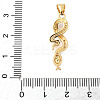 Brass Micro Pave Cubic Zirconia Enamel Pendants KK-D354-04G-B-3