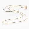 304 Stainless Steel Snake Chain Necklaces NJEW-G313-20G-1