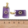 Natural Amethyst Faceted Pendants G-A298-01G-08-3