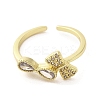 Rack Plating Brass Micro Pave Cubic Zirconia Finger Ring RJEW-C072-33E-G-2