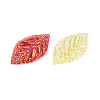 Transparent Acrylic Leaf Pendants TACR-T031-01M-3