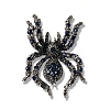 Halloween Spider Alloy Rhinestones Brooches for Party Wear JEWB-S022-08B-1