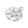 Christmas Brass Pave Clear Cubic Zirconia Charms KK-G548-04P-2