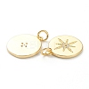 Brass Micro Pave Clear Cubic Zirconia Pendants ZIRC-P200-18A-G-3