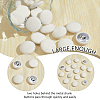 20Pcs Cloth with Aluminum Base Buttons BUTT-NB0001-77B-4