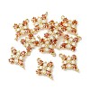 Brass Pave Cubic Zirconia Connector Charms X-KK-G462-45KCG-07-3