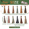 Beadthoven 12Pcs 12 Style Jute Tassel Pendants FIND-BT0001-19-14