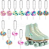 12Pcs 6 Colors Handmade Polymer Clay  Lollipop Pendant Decoration HJEW-CP0001-14-1