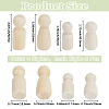 16Pcs 4 Styles Unfinished Wood Puppet WOOD-GF0002-32-2