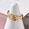 304 Stainless Steel Open Cuff Ring for Women RJEW-M049-01G-08-4