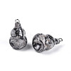 Natural Map Stone Pendants G-T144-73C-2