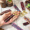 7Pcs Vintage Polyester Ribbon Keychain KEYC-TAC00047-7