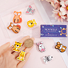 10Pcs 10 Styles Silicone Focal Beads SIL-SC0002-11-3