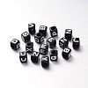 Opaque Acrylic European Large Hole Beads X-SACR-O002-01-1