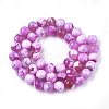 Natural Fire Crackle Agate Beads Strands X-G-S346-8mm-21-2