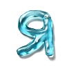 Transparent Resin Alphabet Pendants RESI-C028-02R-2