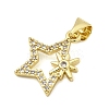 Brass Micro Pave Cubic Zirconia Pendants KK-I360-077G-2