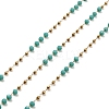 Rondelle Glass Beaded Link Chains CHS-G028-07G-02-1